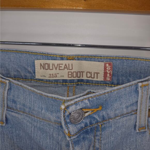 Levis 515 Jeans Womens 12L (34x34.5) Blue Nouveau Boot Cut Denim Stretch 2013 - Picture 6 of 13